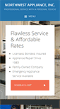 Mobile Screenshot of northwestappliance.com