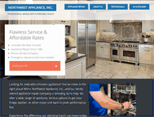 Tablet Screenshot of northwestappliance.com